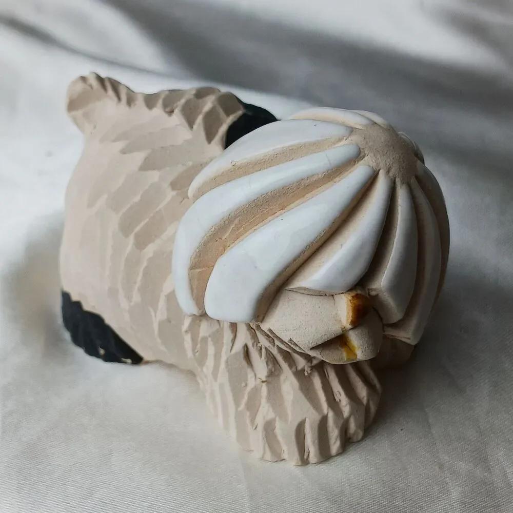 Vintage Artesania Rinconada Art Pottery Hand Crafted Clay Figurine-SHEEPDOG